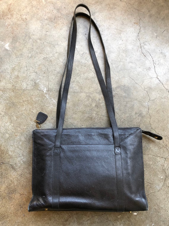 JP Ourse & Cie Black Pebbled Leather Backpack J.P. Ourse & CIE.Geneve Black Pebbled Leather Crossbody  main image 2