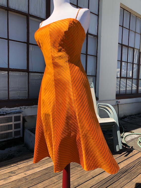 90s Orange Silk Dress Short Mini Slip Gown 1990s Vintage 90s Orange Silk Dress Short Mini Slip Gown 1990s Vintage