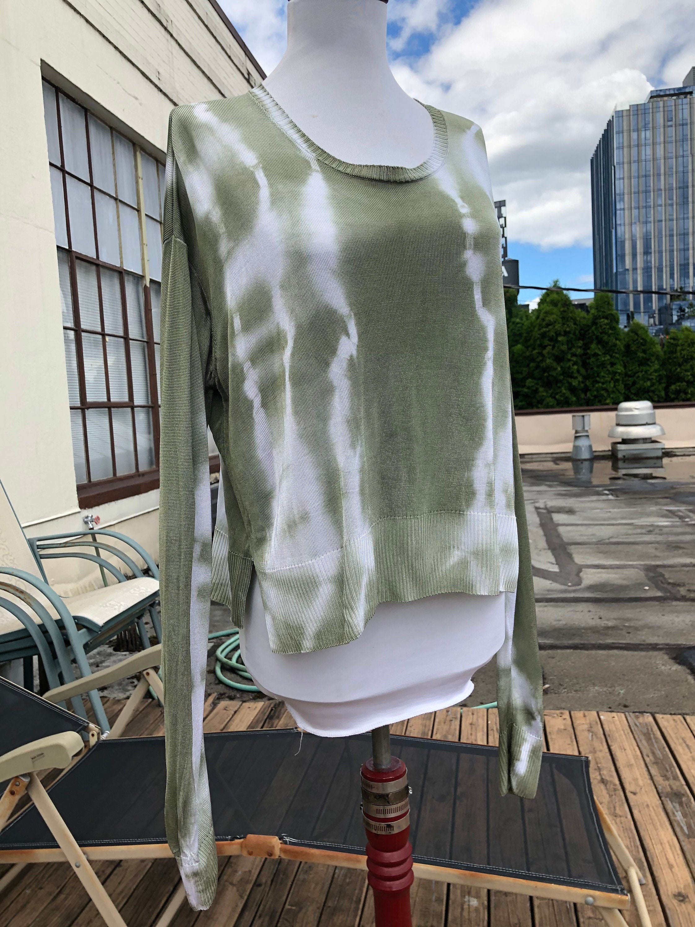 MM6 Maison Martin Margiela Slinky Thin Knit Boxy Pullover MM6 Maison Martin Margiela Slinky Thin Knit Boxy Pullover