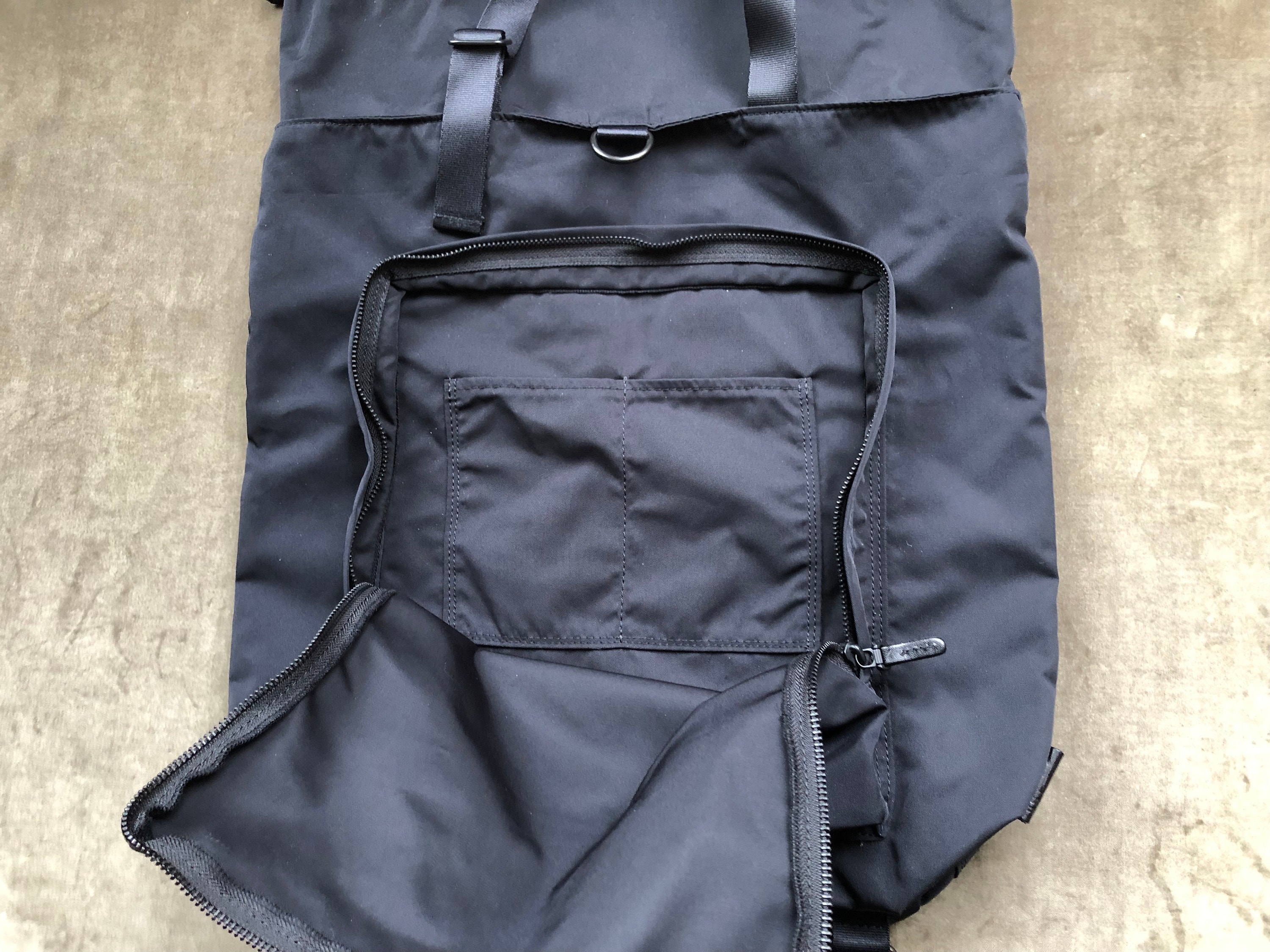 AMIACALVA Gabardine Black 2 Way Backpack Convertible Tote Shoulder