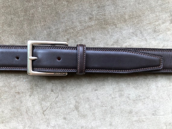 COACH Dark Brown Soft Smooth Slim Leather Belt Si… - image 10