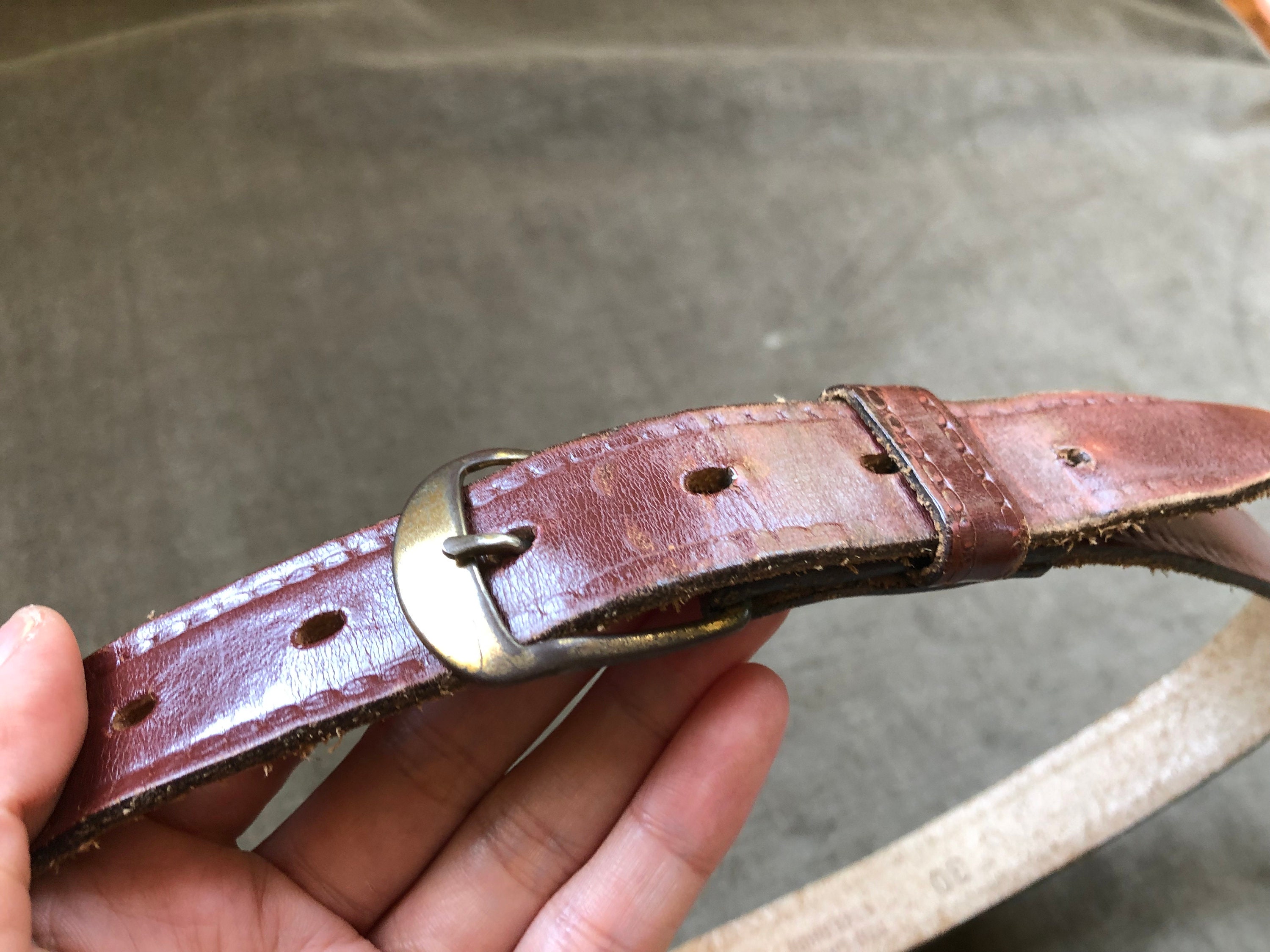 60s 70s Slim Brown Rust Leather Belt XS S M 28 29 30 31 32 60s 70s Slim Brown Rust Leather Belt XS S M 28 29 30 31 32