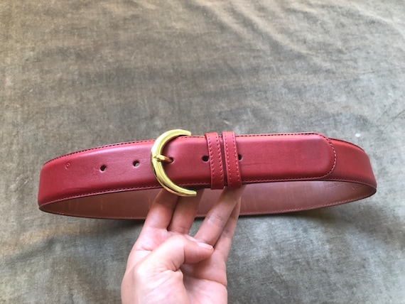 coach belt red