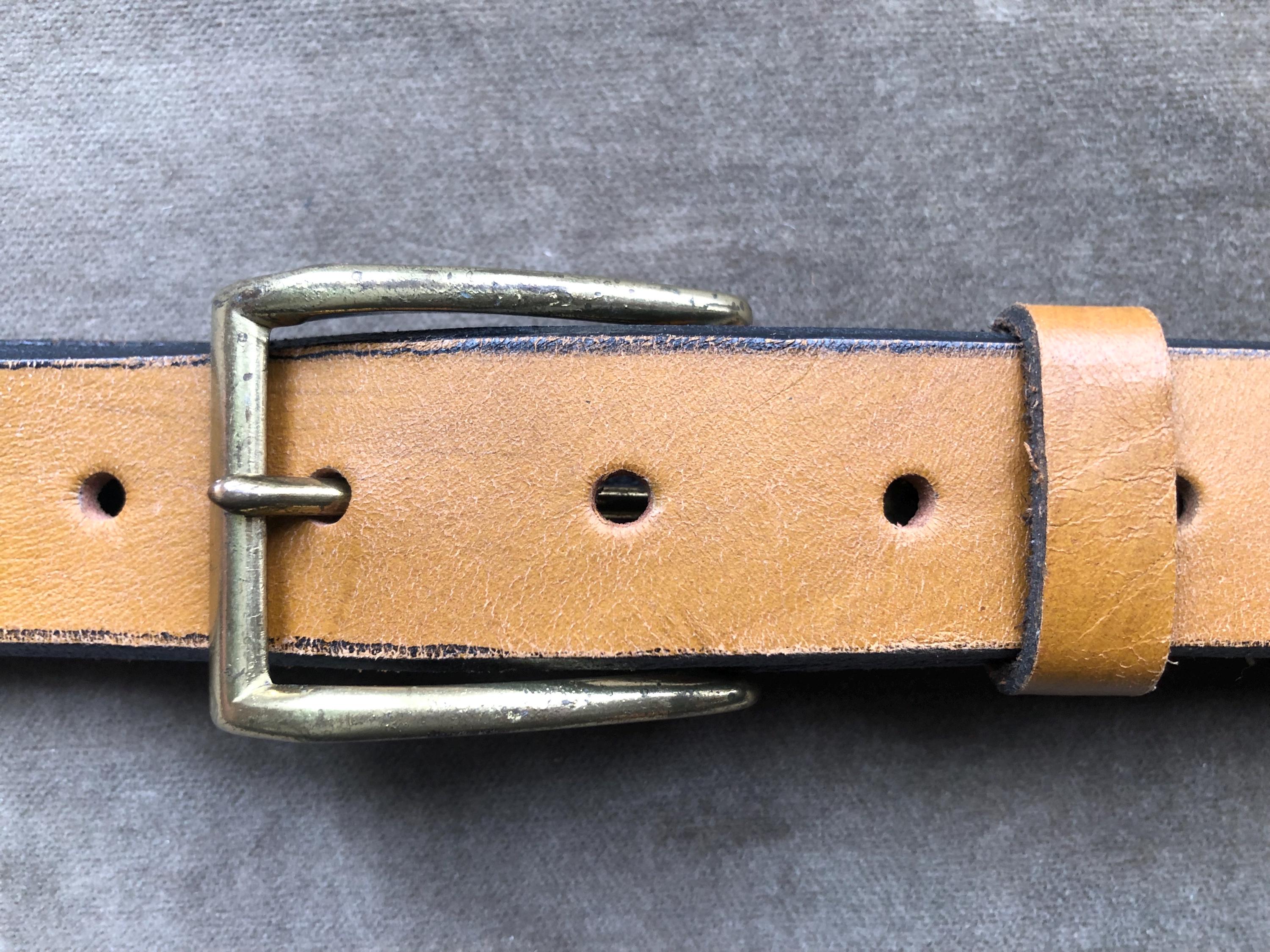 Hickok Belt Makers Vintage 70s Cream Leather Belt Vintage Hickok 10K Roll Gold Plate 1970 main image 4