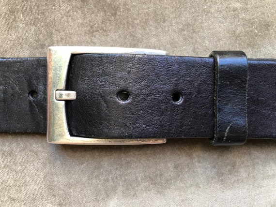 【メーカー直売】の商品をすべて Black Thick Levis 90s Y2k Leather Wide Duty Heavy Belt Work パンツ