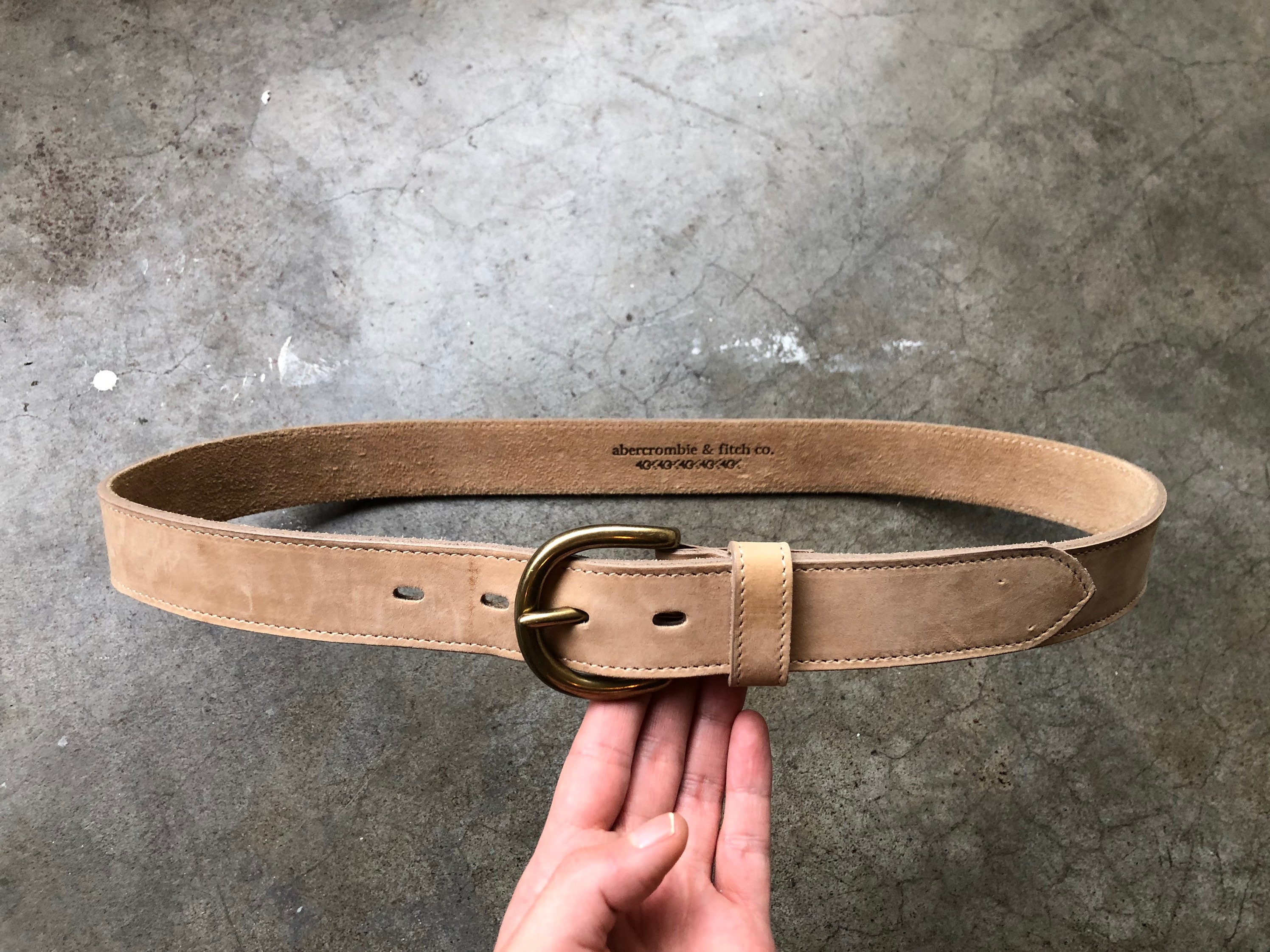 A&F Vintage Brown Leather Belt with Studs XS/S Abercrombie & Fitch Leather Brown Belts for Men | eBay main image 3