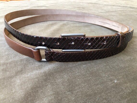 Auth Brunello Cucinelli Genuine Snake Skin Skinny… - image 9