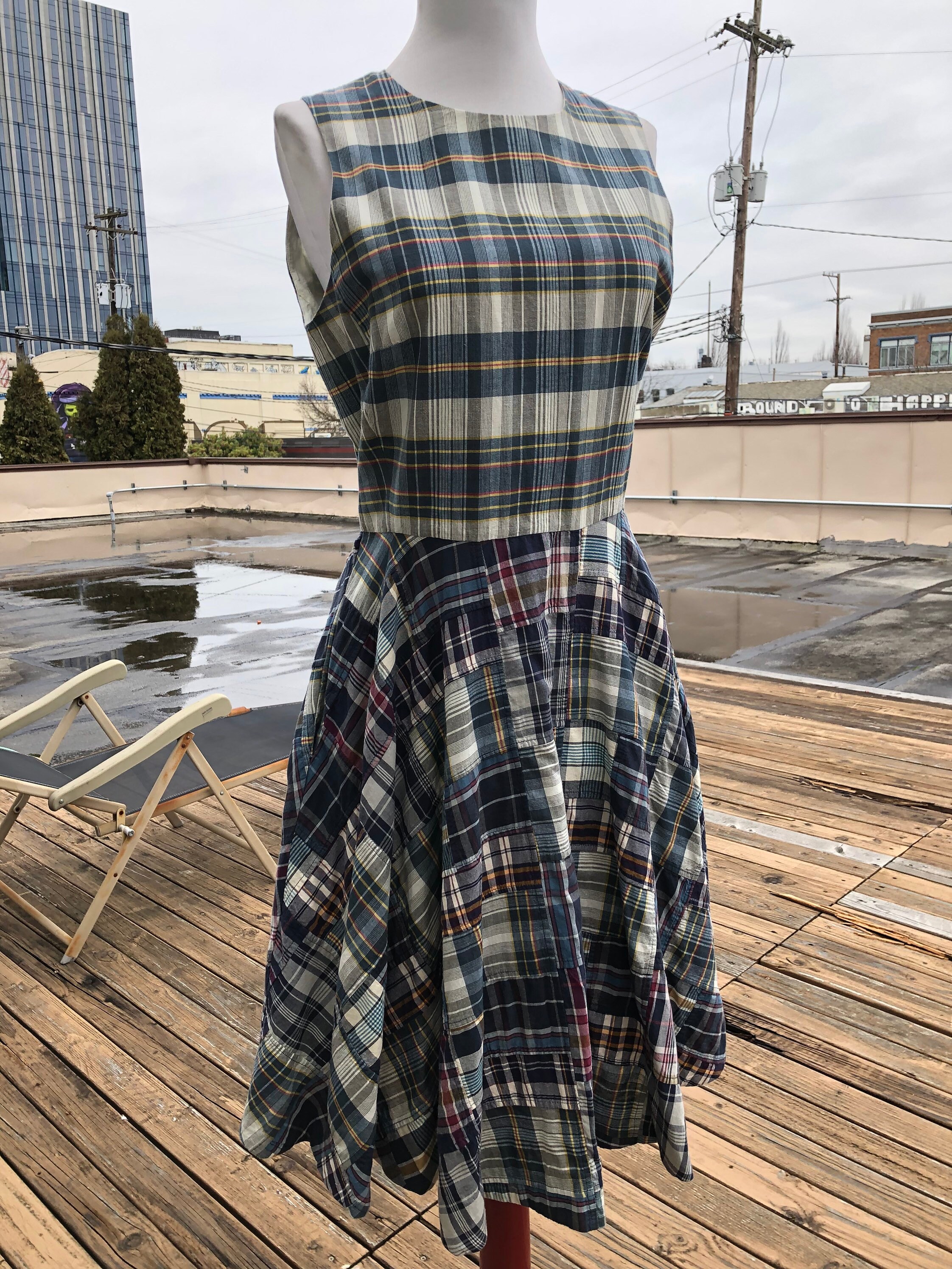 80s Ralph Lauren Plaid Dress - Lucky Vintage