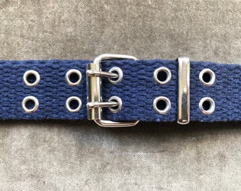 Free‎ People Grommet 90s Skater inspired Belt  M/L (blue). Cannon Suede Belt | Free People main image 3