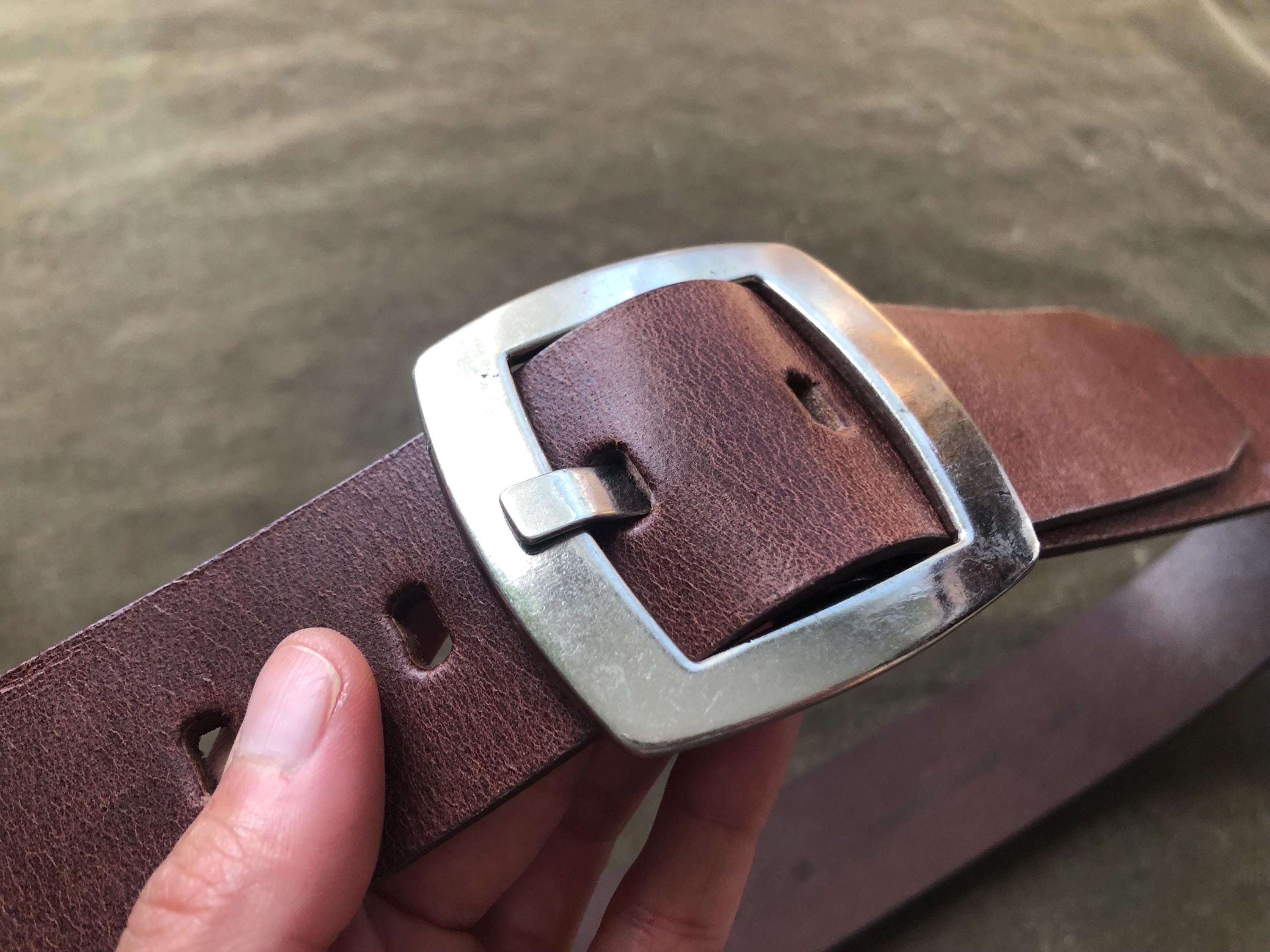 90’s CK CALVIN KLEIN VINTAGE DARK BROWN  VEGAN LEATHER BELT 90s Ck Calvin Klein Thick Wide Heavy Duty Dark Brown Leather  main image 2