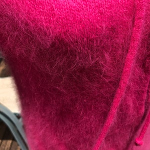 90s Fuzzy Angora Hot Bright Pink Fuzzy Knit Sweater Size M | Etsy