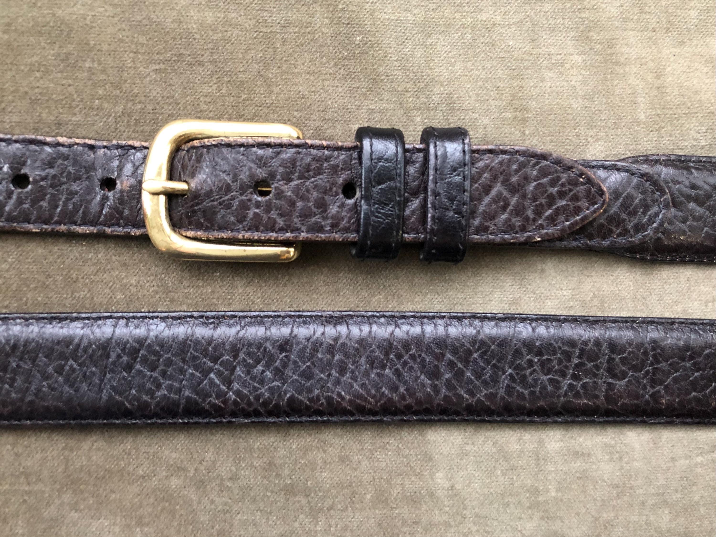 Brighton Onyx Black Full Grain Leather Belt 32 Waist Distressed Hardware Brighton Onyx Belt - Etsy main image 3
