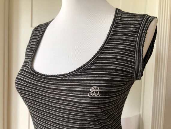 【送料&関税込】Balenciaga Tweed Tank Top Auth BALENCIAGA Paris Logo B Embroidered Sleeveless Striped
