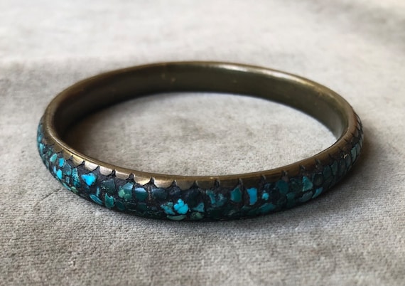 Mosaic Wall!! Vintage Native American Navajo Hand Tooled Sterling Silver Bracelet Cuff Mosaic Wall!! Vintage Native American Navajo Hand Tooled Sterling Silver Bracelet Cuff