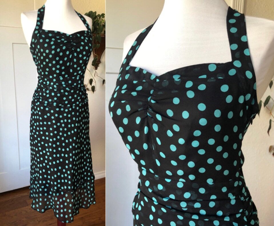 sachin and babi light blue dress Green Polka Dot High Neck Playsuit  AX Paris