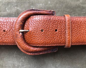 Monitaly Vintage Rare Concho Belt Brown Leather Sterling Size S Western Vintage Brown Leather Medallions Concho Western Belt 29 main image 4