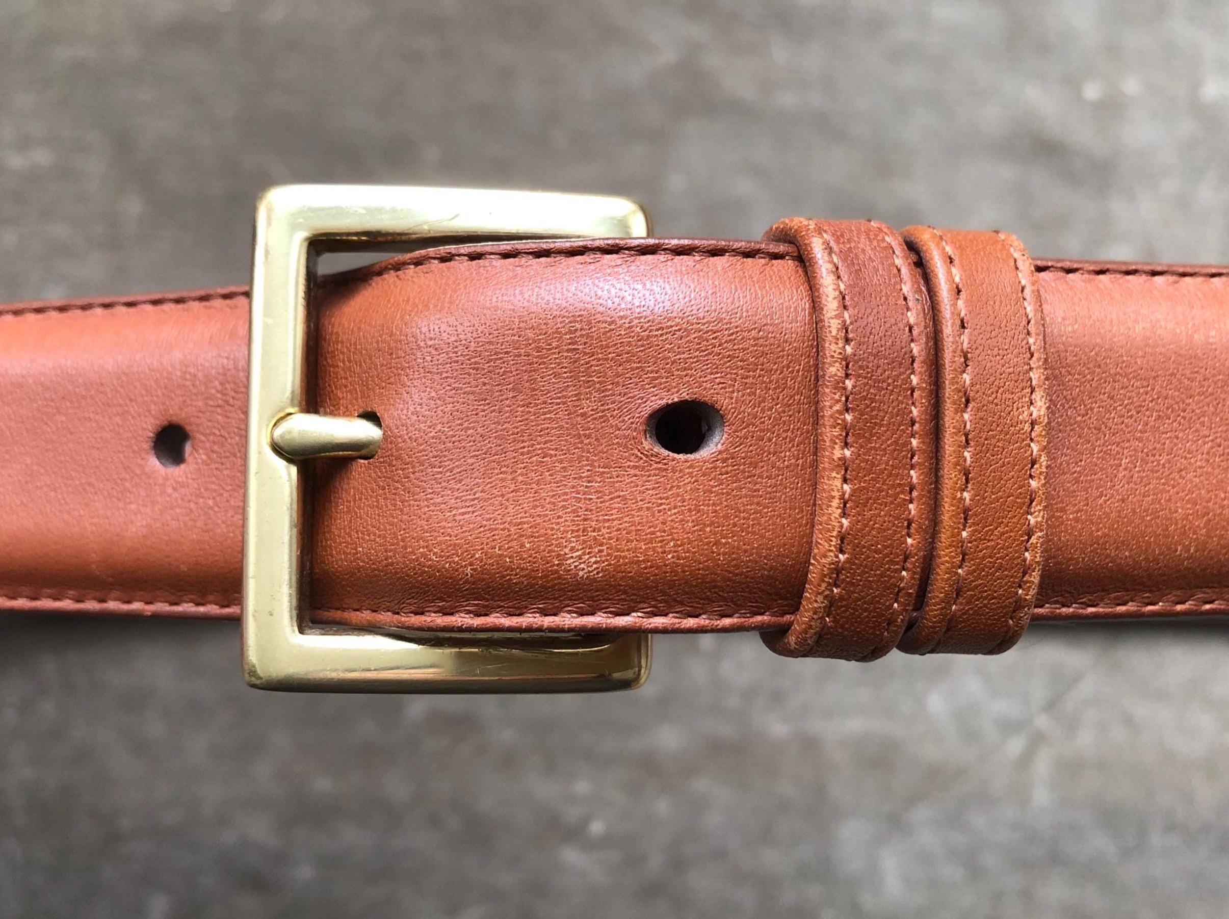 Genuine Leather Belt Lot of 3 Vintage Rare Pristine VTG Men main image 3