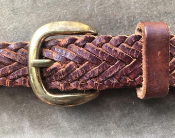 Ceinture tressée orange - Vertical l'Accessoire