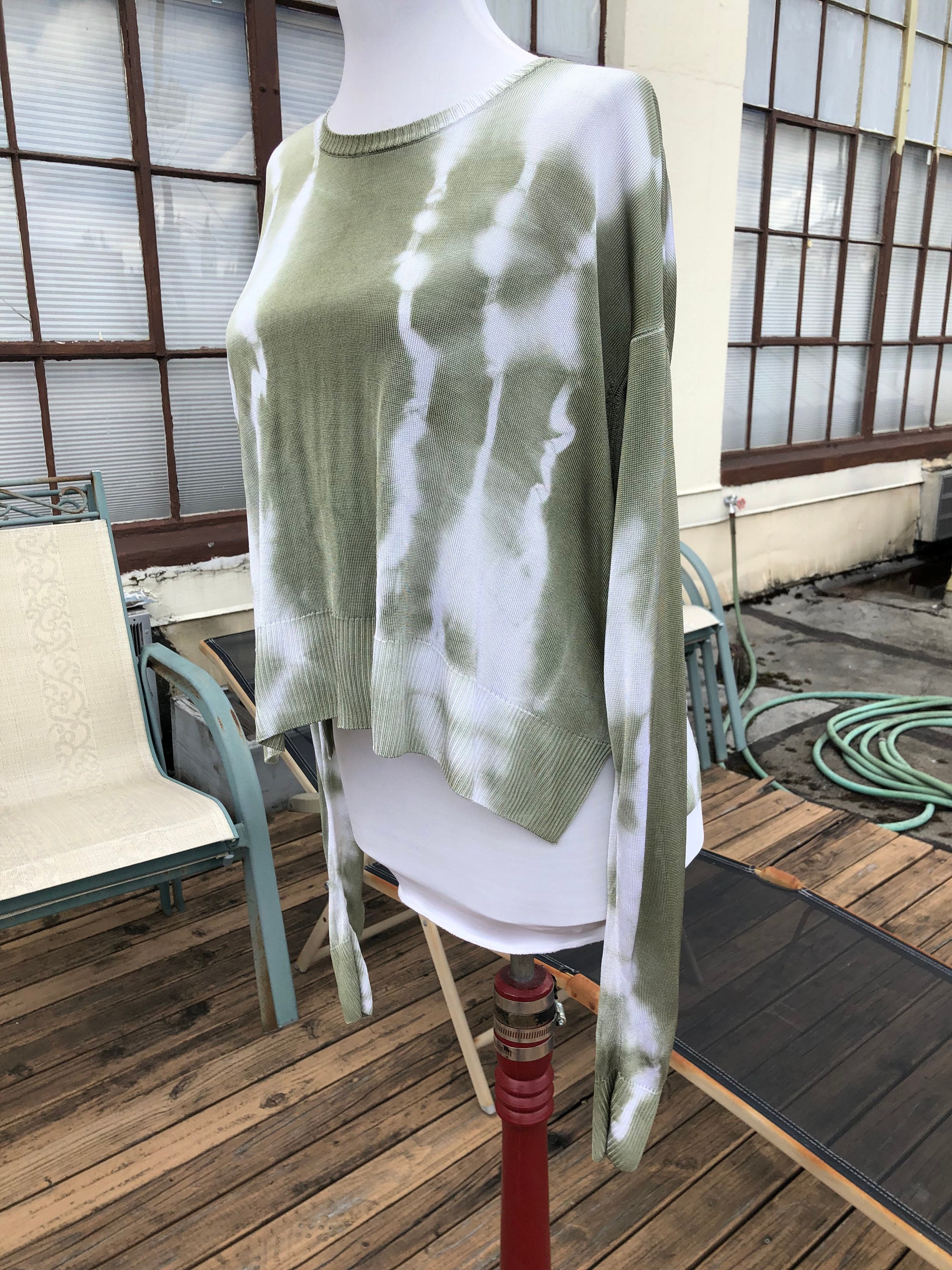 MM6 Maison Martin Margiela Slinky Thin Knit Boxy Pullover