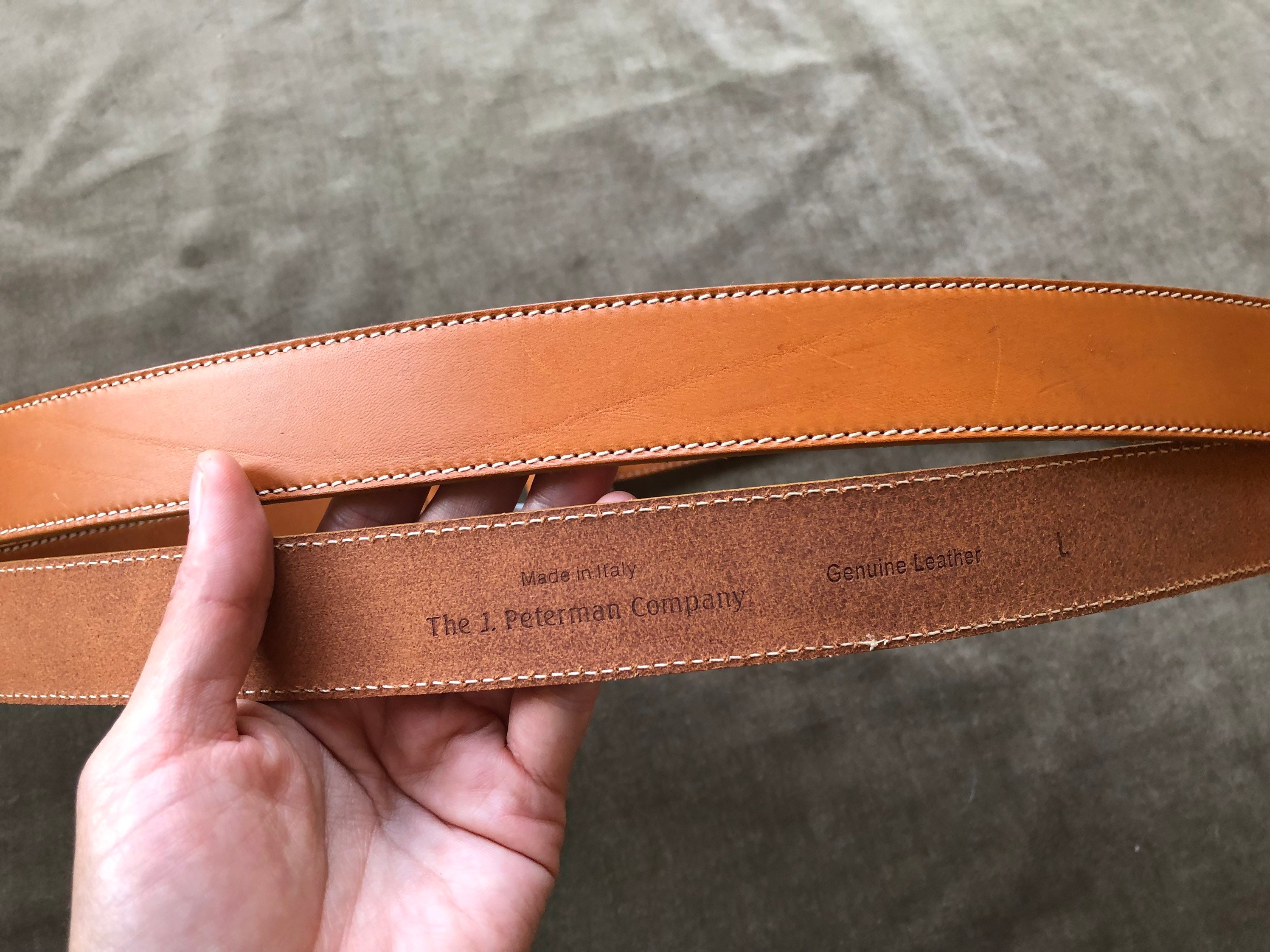 Tan Thick Smooth Leather Belt Safari Stirrup Saddle Buckle  display picture 3