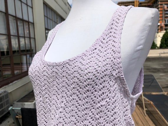 Vintage Cotton Lavender light purple pastel Sheer