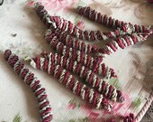 c1890 Antique 19th Century FRench Silk Wire Work Tassel Trim for Pillows Curtains Red E46