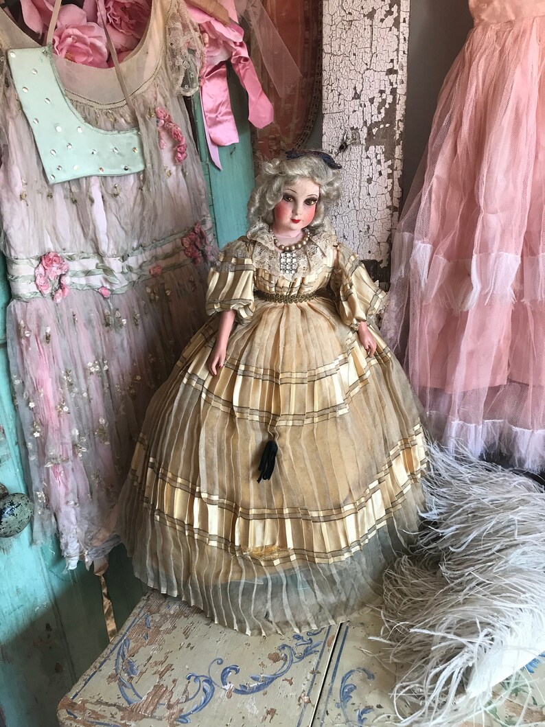 Rare Standing Antique Vintage French Boudoir Sofa Doll Blonde Etsy