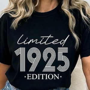 Vintage Limited Edition 1925 svg png, Man 100th Birthday svg png, Woman 100th Birthday png svg, Retro 100th Birthday svg, Vintage T Shirt,