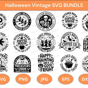 Vintage Halloween Sign SVG Bundle: Farmhouse Spooky Designs (Digital Download)