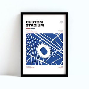 Custom Stadium & Team Poster | Custom Stadium Wall Art | Minimalist Custom Stadium Print | Custom Stadium Decor | Custom Stadium Poster Gift