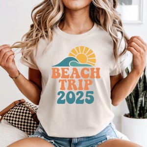Beach Trip 2025 Summer Shirt: Retro Family Vacation, Group Matching Beach Outfits, Coastal Trip