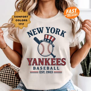 Vintage New York Baseball Shirt: Retro Comfort Colors Game Day for Yankees Fans