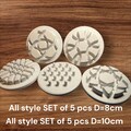 Set of 5 Rattan Design Templates, paper and jute design product logo