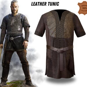 Ragnar Costume Jacket Vikings Ragnar Lothbrok Cosplay Leather Tunic