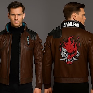 Cyberpunk 2077 V Leather Jacket: Screen Accurate Cosplay Costume