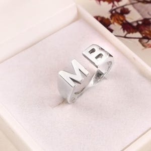 Namnringar, 925 silverring, unik justerbar ring
