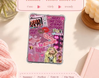 Bratz Inspired Kindle Insert | Y2K Fashion Collage, Glam E-Reader Decor (Physical Insert)