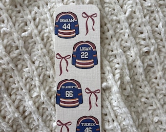 Hockey Romance Jersey Bookmark | Booktok Reader Gift, Sports Romance| off campus inspired
