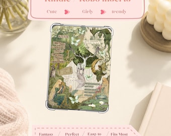 Green Fantasy clear case kindle and Kobo insert. Decoration, Dragons, Ethereal
