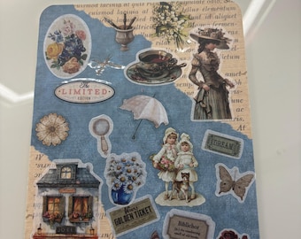 Retro Scrapbook Kindle/Kobo Insert | Blue Edition
