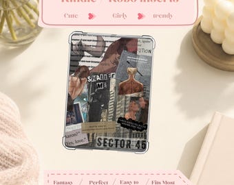 Shatter me inspired | Dystopian Romance Kindle Insert | Fantasy Reader Clear Case Decor