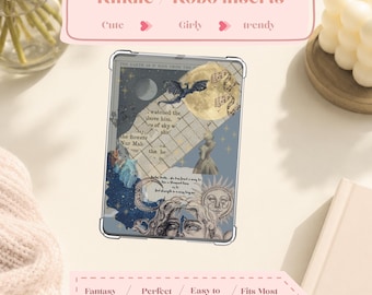 Celestial Night Sky Kindle Insert | Cozy Fantasy Reader Decor
