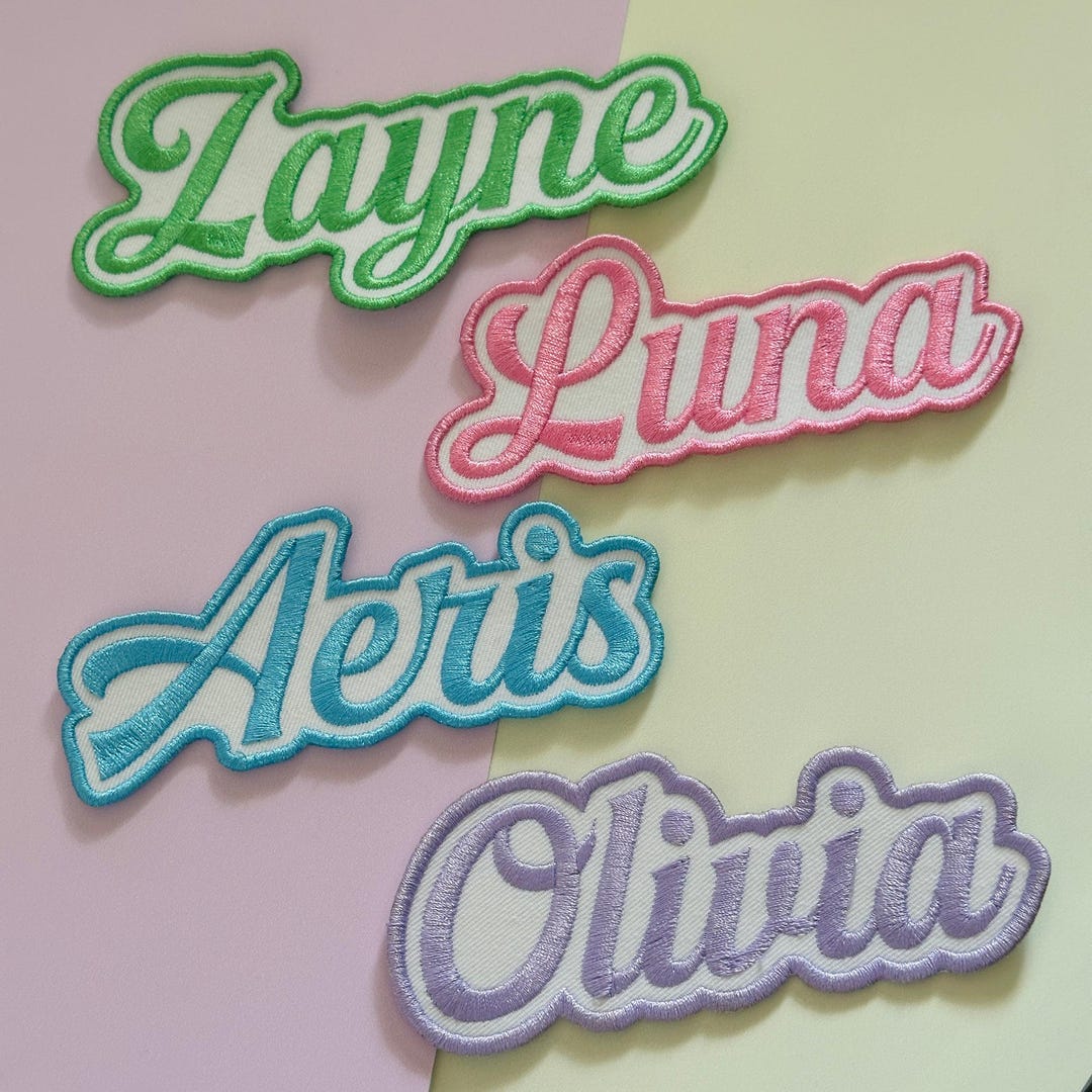 Custom Embroidered Name Patch – Iron on or Sew On - Etsy