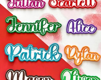 Custom Embroidered Name Patch, Iron-On or Sew-On