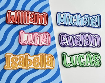 Custom Embroidered Name Patch – Personalized Iron-On Sew-On Patch