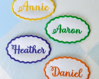 Custom Embroidered Name Patch, Iron On or Sew On