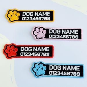 Custom Embroidered Name Patch, Sew On/ Iron On, Pet Lover Gift