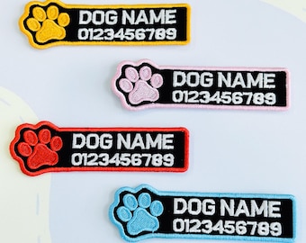 Personalized Embroidered Name Patch, Sew On/ Iron On, Pet Lover Gift