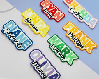 Personalized Embroidered Name Patch, Custom Iron-On or Sew-On