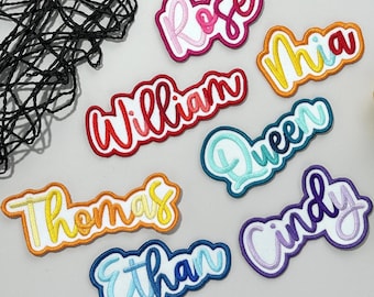 Custom Embroidered Name Patch, Iron On/Sew On